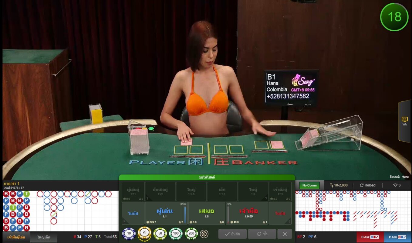 แนะนำวิธีการเล่นคาสิโน บาคาร่า Ae sexy casino เบื่องต้น